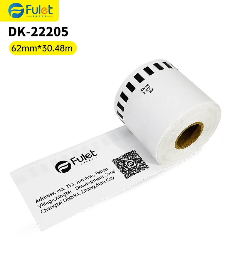 Premium Quality Compatible Brorther Labels DK-2205 62mm X 30.48m