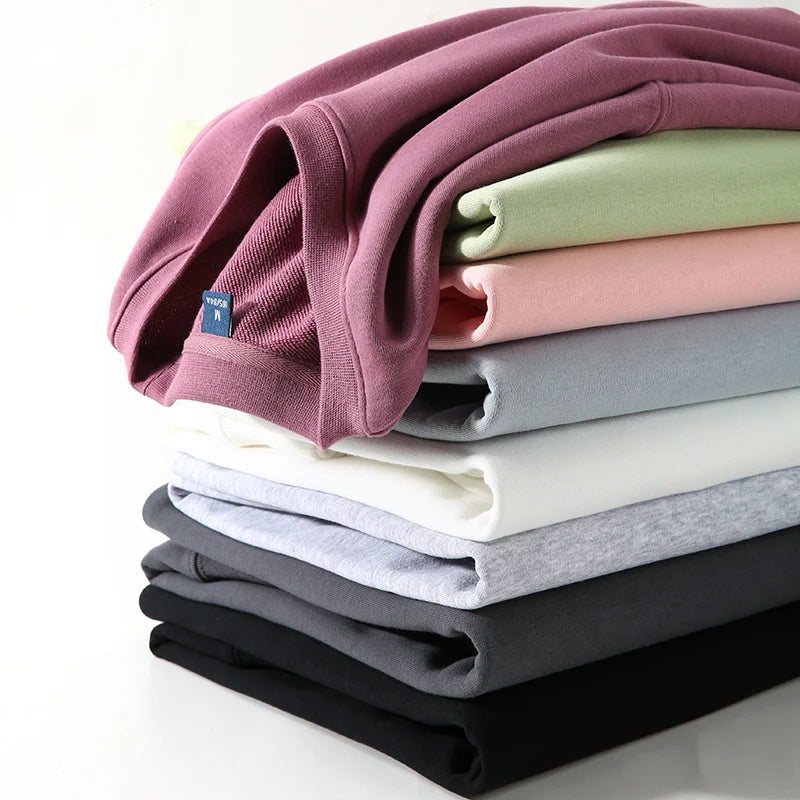 Hot Sale High Quality Fashion Plain Black Sweatshirt Casual Street Oversize Sweatshirt for Men French Terry Custom Logo Pullover