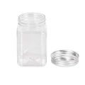 12 Ounce (360ml) Clear PET Food Storage Jars Plastic Screw Cap for Tea Coffee Sugar Salt Snack-Kitchen Household Use Longten