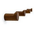 Simple Natural Black Walnut Wall Mounted Single Wooden Coat Hook Hanger