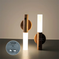 Inductive PIR Portable Wireless Magnetic Smart Indoor Wall  Sconce Staircase USB Rechargeable Wood Led Motion Sensor Night Light