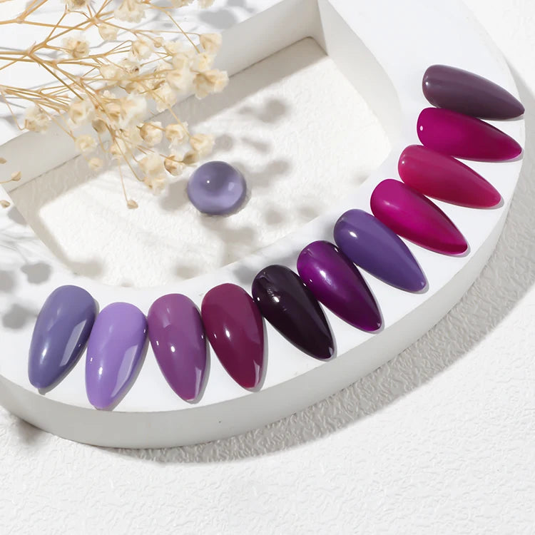 ZRKGEL 15ML Purple Nail Supplies Custom Hema Free Gel Nail Polish Pirvate Label Uv Gel Polish 12 Colors Gel Polish