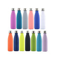 Custom Logo Cola Double Wall Thermo Mug Rubber Painted Soft Touch Surface Vacuum Stainless Steel Water Bottles