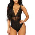 Sexy Lace Bodysuit Lingerie for Women Sheer Teddy Romper With Transparent Mesh Design for Valentines Day and Romantic Nights