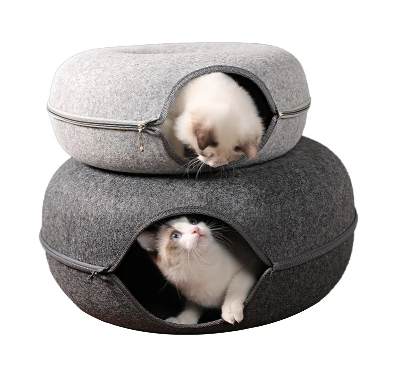 Eco-Friendly Dog House Basket Wool Felt Pet Toy Tunnel Cave Beds Nest Funny Egg-Type Mat Small Dogs Puppy Supplies