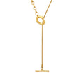 OT Buckle Adjustable Length Chain Necklace Girls' Winter Sweater Chain Christmas Gift Stainless Steel