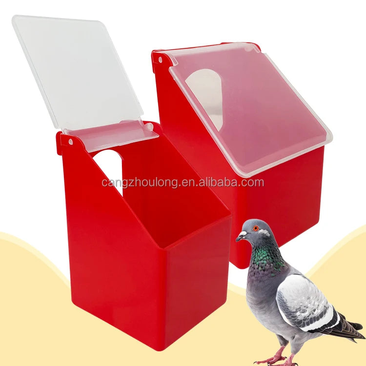 ZB/LMB-06 Plastic Quail Bird Pet Feeder Water Bowls One Hole Pigeon Cage Feeders