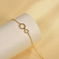 Kirin Circle Sterling Silver Bracelet Women 18k Gold Plated Zircon Bracelet