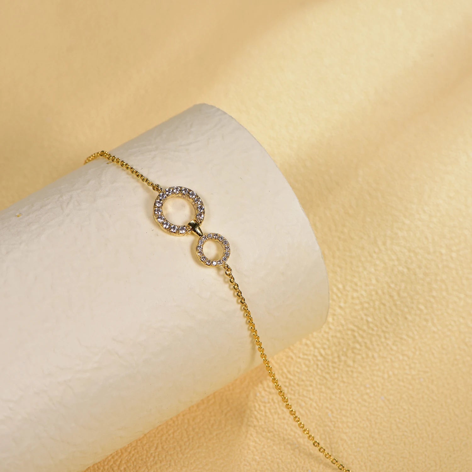 Kirin Circle Sterling Silver Bracelet Women 18k Gold Plated Zircon Bracelet