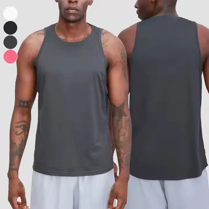 Men's Custom Logo Summer Fitness Tank Tops Casual Sleeveless Gym Wear for Outdoor Basketball & Running Training Vest & T-Shirt