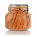 Wholesale 3oz 8oz 16oz 25oz wide mouth food storage clear glass jar with Airtight Lid