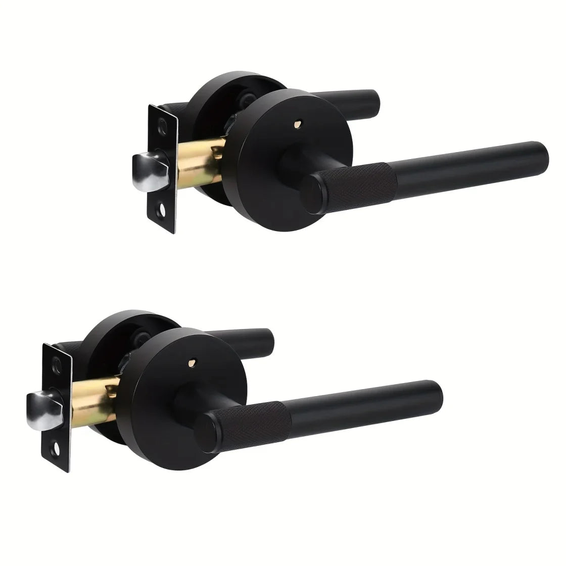 Filta Interior Door Locks and Handles Wood Door Lock Handle Gold Aluminum Alloy Knurled Handle MegaBDM