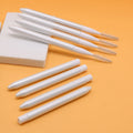 Reusable Women Makeup Tool White Lash Extensions Lash Wands Eye Makeup Eyebrow Brush Mascara Spoolies Brush with Cap Cover