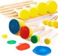 Woxin 4-Piece Yellow Synthetic Watercolor Painting Brush Set Children's Artist Pottery Sponges & Scouring Pads