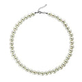 Beauty White Pearl Necklace Round 4-8mm Pearl Strand Costume Jewelry Faux Shell Pearls Necklaces Gifts for Women