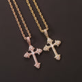 New Fashion Style Accessories Hip Hop Men's Cross Accessories Light Luxury Style Micro Inlaid Zircon Clavicle Chain
