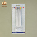 Factory Price Custom China Manufacturer Cake Candles Pillar Long Thin Metallic Candles for Birthday Party