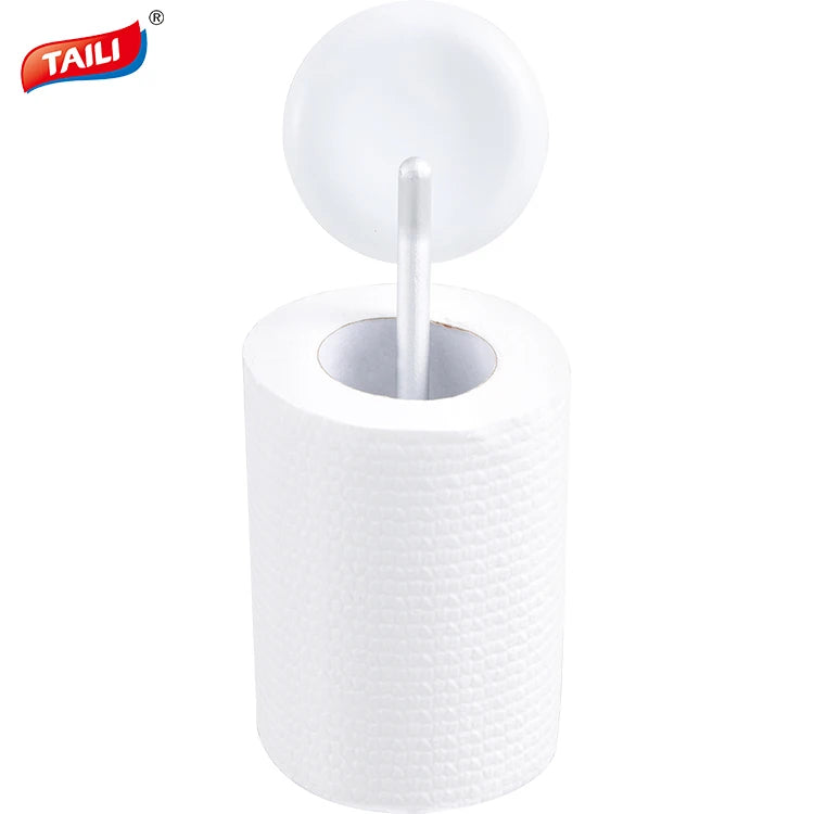 Premium Wall-Mounted Kitchen Roll Holder Waterproof Tissue Rack with Vacuum Suction for Storing Paper Towels