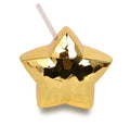 20 OZ Novelty Plastic Electroplate Star Sippy Cup with Lid for Party and Birthday Gift Reusable