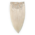 100% Russian Human Remy Clip on Hair Extensions Wholesale Natural Seamless Indian Clip in Hair Extension