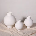 Bohemian White Ceramic Floor Vase Dwax for Flower Arrangement Dried Flower Simulation Creative Decoration