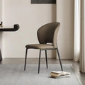 BST Back Chair Dining Household Italian Minimalist Metal Leather Dining Chair Negotiation Chair Restaurant Chair Simple Dining