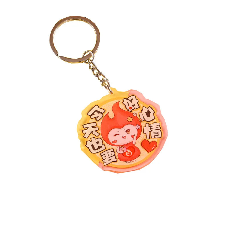 Anime Cartoon Character Personality Acrylic Double Sided Transparent Waterproof Drip Epoxy Resin Key Chain