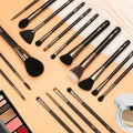 EMF 18pcs Synthetic Hair Makeup Brush Set Black Professional High Quality Wood Handle Brushes Foundation Eyeshadow Cosmetics