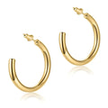 Wholesale Stainless Steel Tube Hoops 18K Gold Hoop Earrings MegaBDM