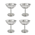 4pcs Stainless Steel Ice Cream Cup High Ice Cream Enamel Stainless Steel Base Unique Food Service Bowl for Dinner Lunch