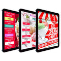 Litsign LS W1 Takeaway Fast Food Wall Mounted Magnetic Acrylic Light Box Picture Frame Restaurant Poster Mural Menu