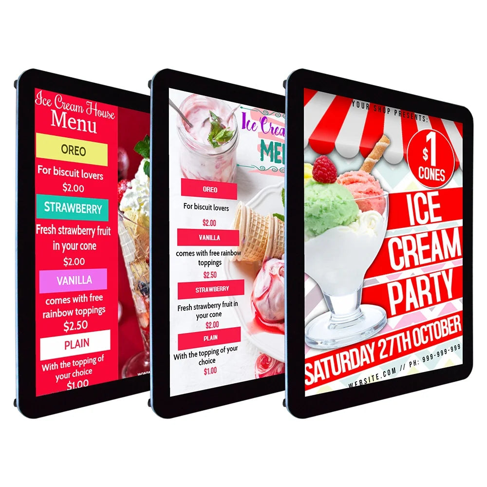 Litsign LS W1 Takeaway Fast Food Wall Mounted Magnetic Acrylic Light Box Picture Frame Restaurant Poster Mural Menu
