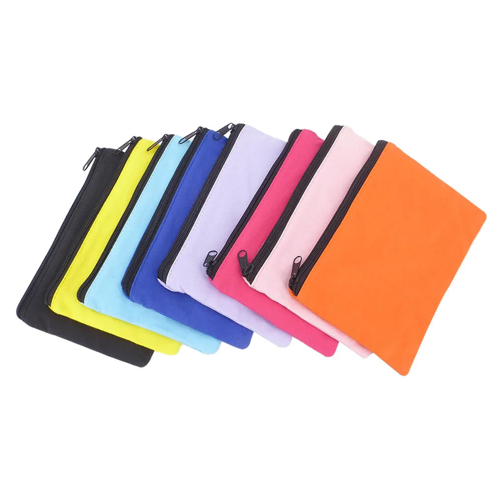 Bag Factory Custom Colored Canvas Zipper Bag Eco Sustainable Make up Cosmetic Multifunctional Organizer Pouch Bag