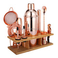 11-Piece Copper Bartender KitPerfect Home Cocktail Shaker Set for Drink Mixing With Stand