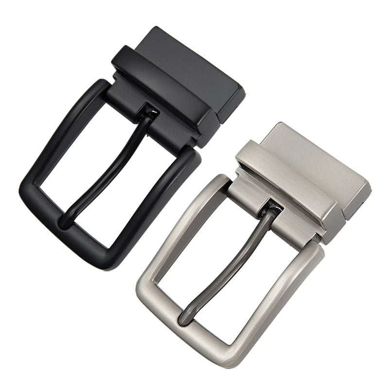 LQbelt 35MM Pin Buckles for Belt With Holes Gun Black Color Reversible Buckle Factory Custom Logo Wholesale Stock
