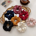 Luxury Designer Satin Silk Scrunchies Pack Set Custom Famous Brands Fancy Elegant Hair Ties Elastic Hair Bands for Women Girls