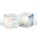 Custom Color Printed Stars Exquisite Square Foldable Packaging Transparent Box