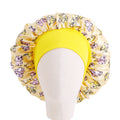 Kids Satin Bonnet Wide Elastic Band Sleeping Cap Soft Silk Night Hair Hats for Teens Toddler Child Baby