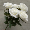 Wholesale Wedding Decorations Artificial White Rose Flower Bouquet 7 Head