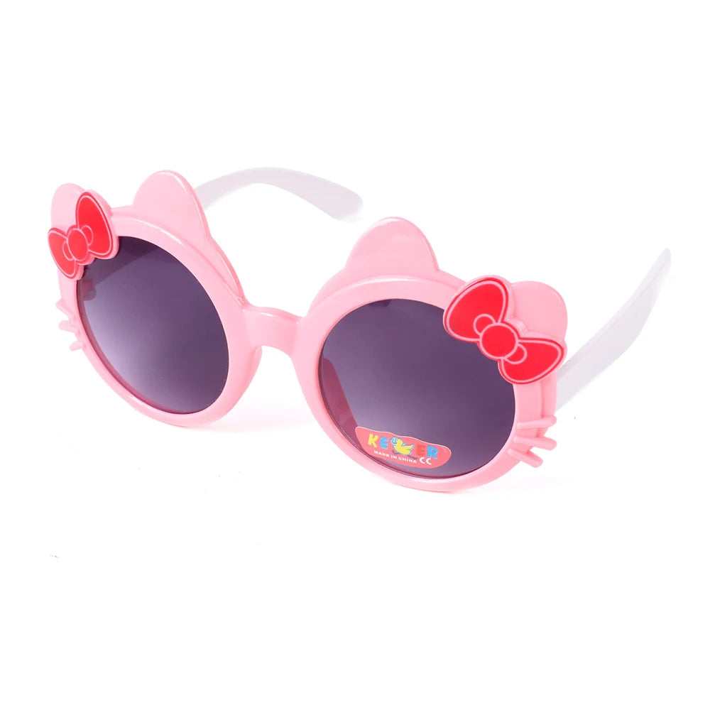 KROKODIL Fashion Stock Kids Sunglasses PC Frame Boys Girls Bowknot Lovely Cat Children UV400 Protection Eyewear