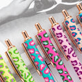 Multi-color Hot Transfer Leopard Pattern Ballpoint Pen Signature Pen Creative Gifts for Students Stylish Office School Supplies