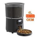4L Automatic Cat Feeder Timed Food Dispenser Portable for Cats Patented Anti-Cockroach Design Easy Clean Ultra Quiet Pet Feeder