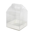 All Clear Plastic Small Cake Box NO Glue Buckle Assembled Transparent Cake Box for Small Cakes