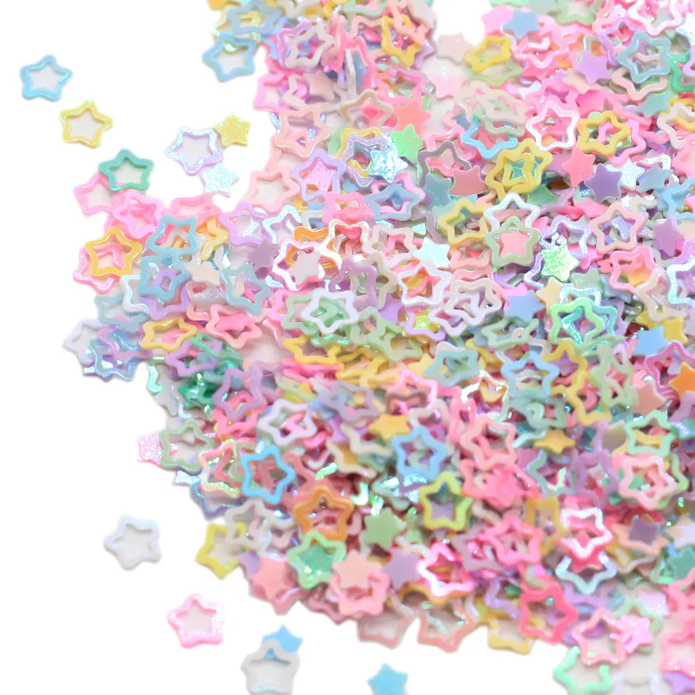 5mm Hollow Out Plum Flower Nail Embellishments Star Sequins for Crafts Handcraft Decorations Fill Glitter Star Paillette Diy Mat
