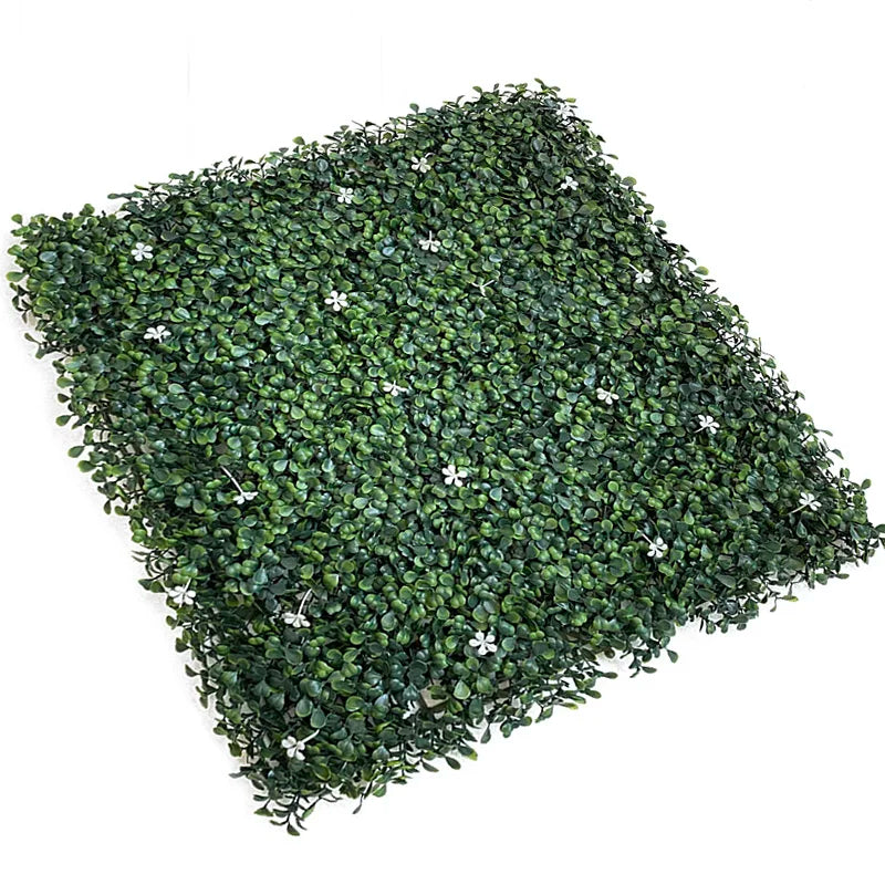 Green Wall Buchinho Artificial Green Wall Plate 50x50cm Hedge Fence Green Leaf Artificial Grass Wall Tiles
