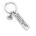 Eternal Reminder Retiree Gift Stainless Steel Keychain Heart Pendant Custom Logo Vintage Fashion Never Forget the Difference
