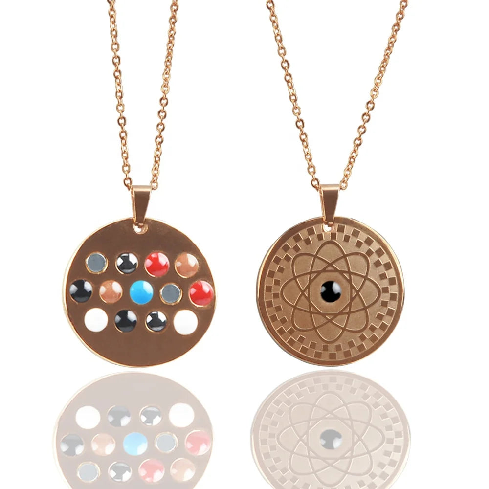 New Arrival 13 in 1 Stainless Steel Children's Necklace Lava Nano Quantum Science Bio Scalar Energy Pendant