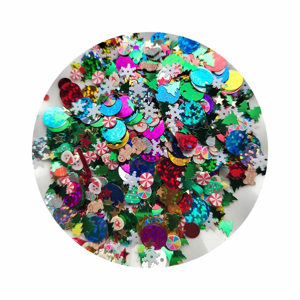 1kg Glitter Christmas Winter Sequins Shine Sparkle Mini Soft Clay Kids Art Supplies DIY Craft Kits Playsets