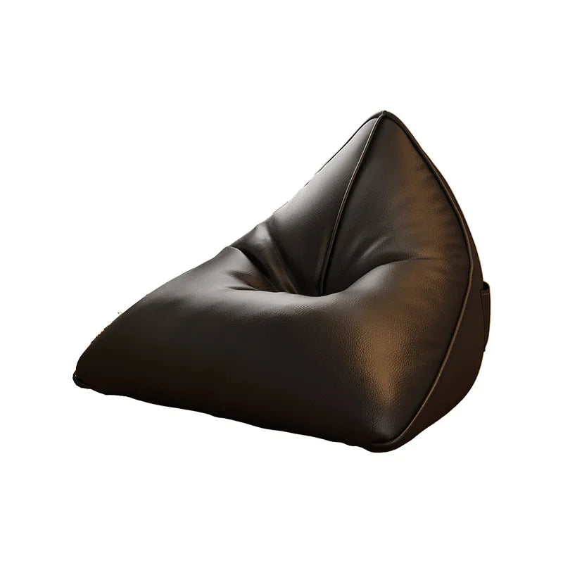 Modern Waterproof Lazy Sofa with Triangle Bean Bag Cushion Tatami-Style Laid-Out Chair for Bedroom or Balcony