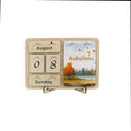 Handcrafted Montessori Calendar Wooden to Learn Dates and Numbers Days Months and Seasons Toddler Gift
